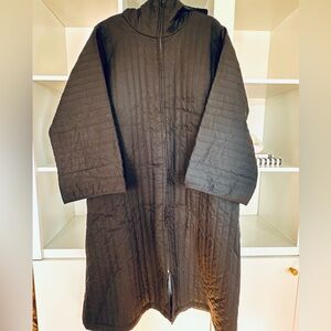 Vintage Marimekko Black Quilted Oversized Jacket Coat
